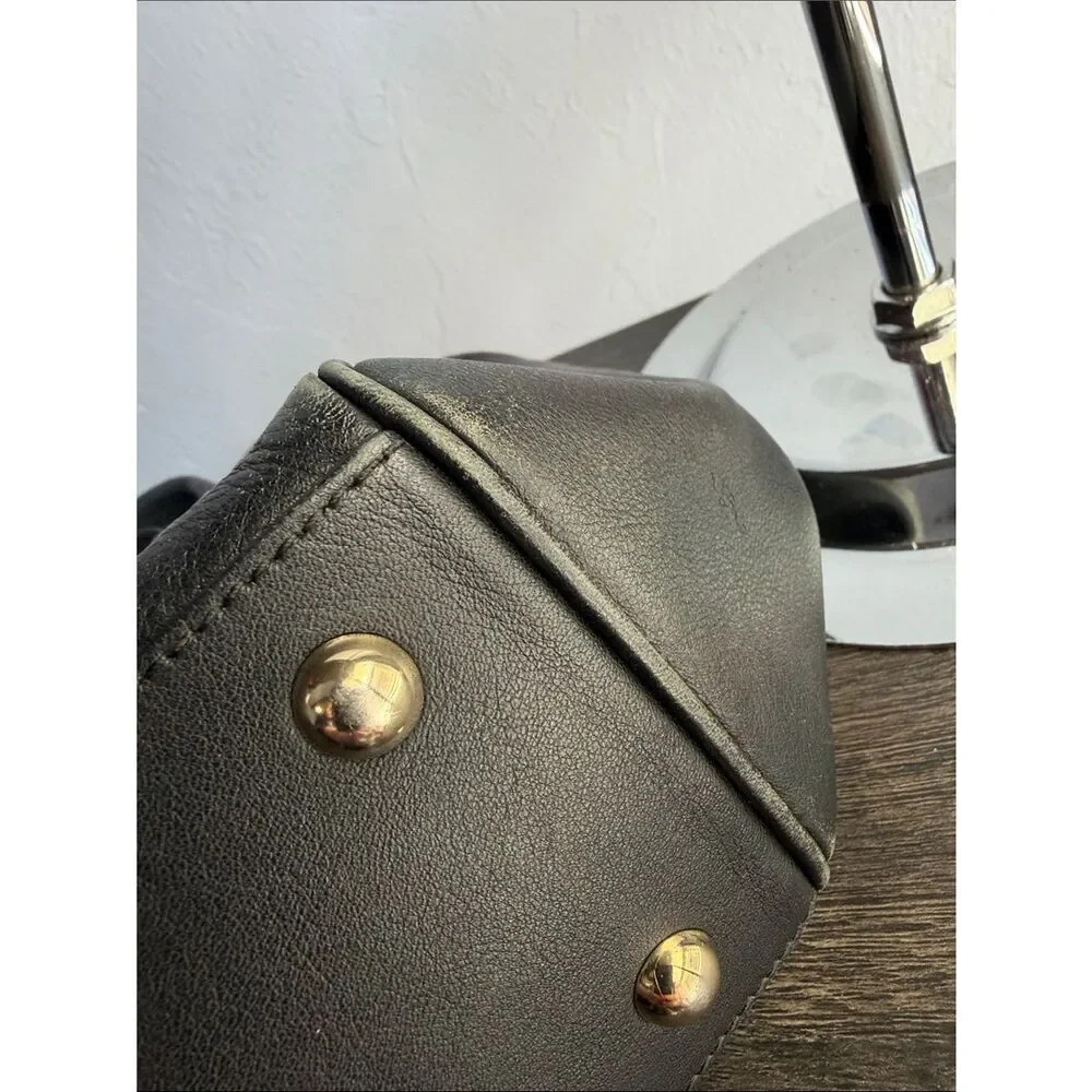 Furla Leather Satchel Handbag - Red and Black
